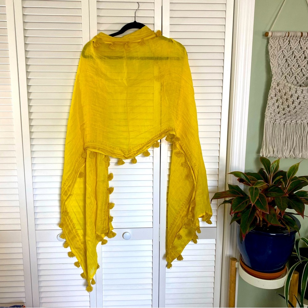 J.Crew Summerweight Pom-Pom Scarf